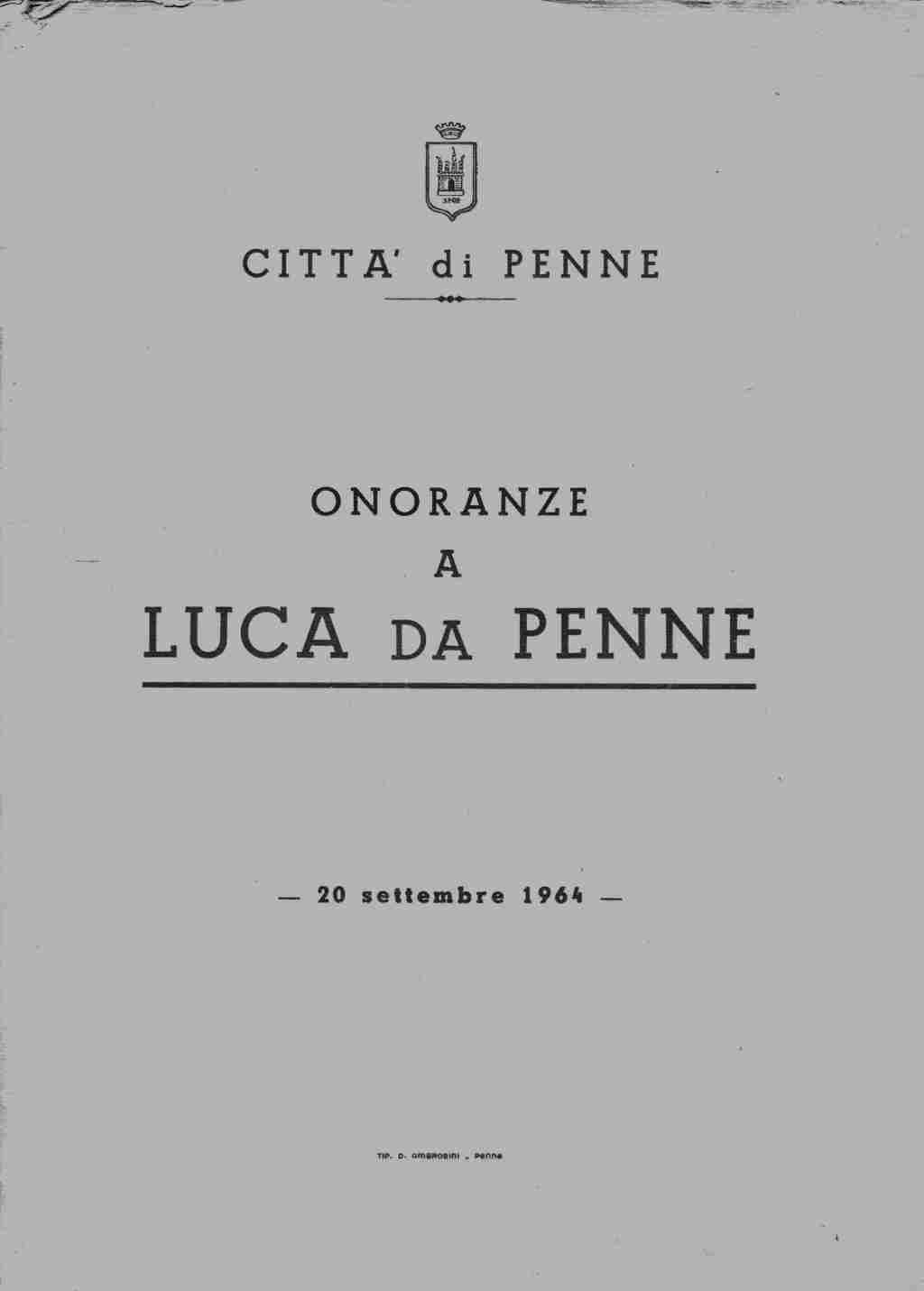 1964 - Le onoranze a Luca da Penne